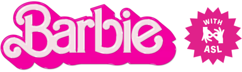Barbie with American Sign Language logo