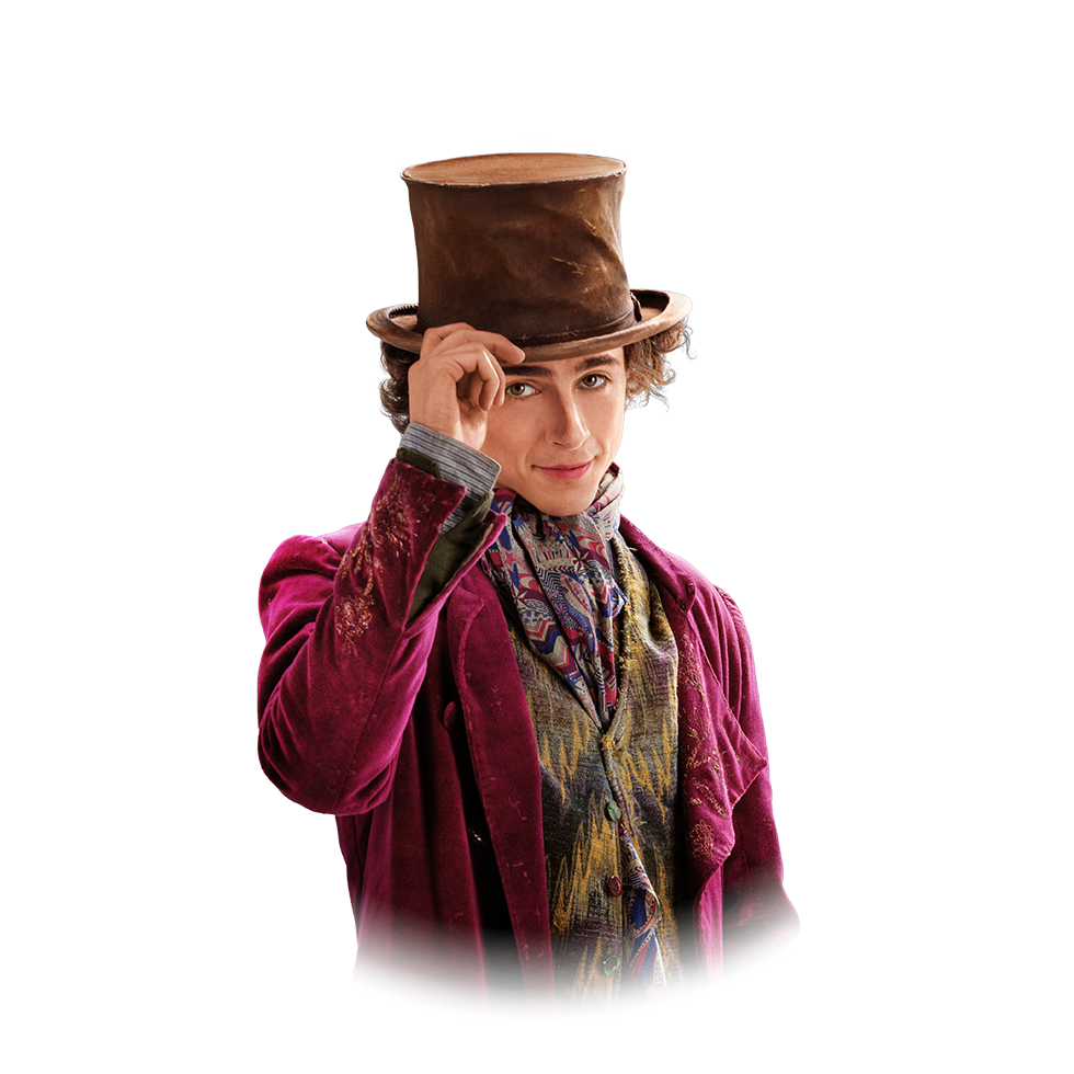Timothée Chalamet as Willy Wonka