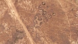 Símbolos extraños en el desierto