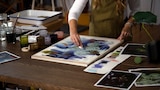Watercolor Still Life of Helen's Home Pond