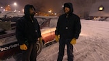 Tony and Fin Snow Fight