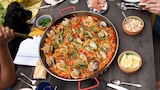 Paella de Frango com Mariscos