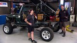 Parte trasera del Jeep