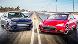 2015 Dodge Charger SRT Hellcat vs. 2015 Tesla Model S P85D!