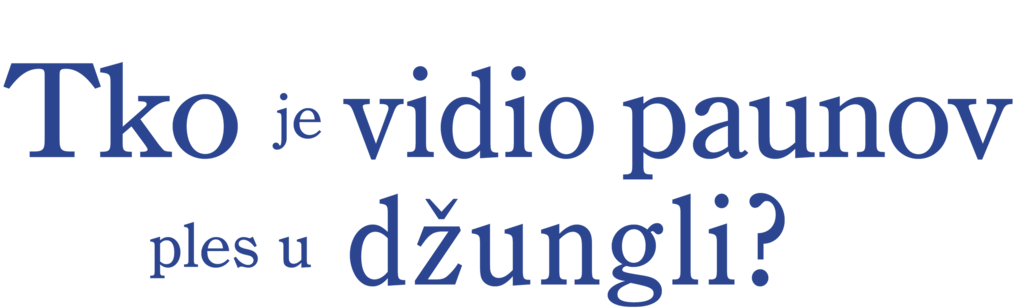 Tko je vidio paunov ples u džungli?