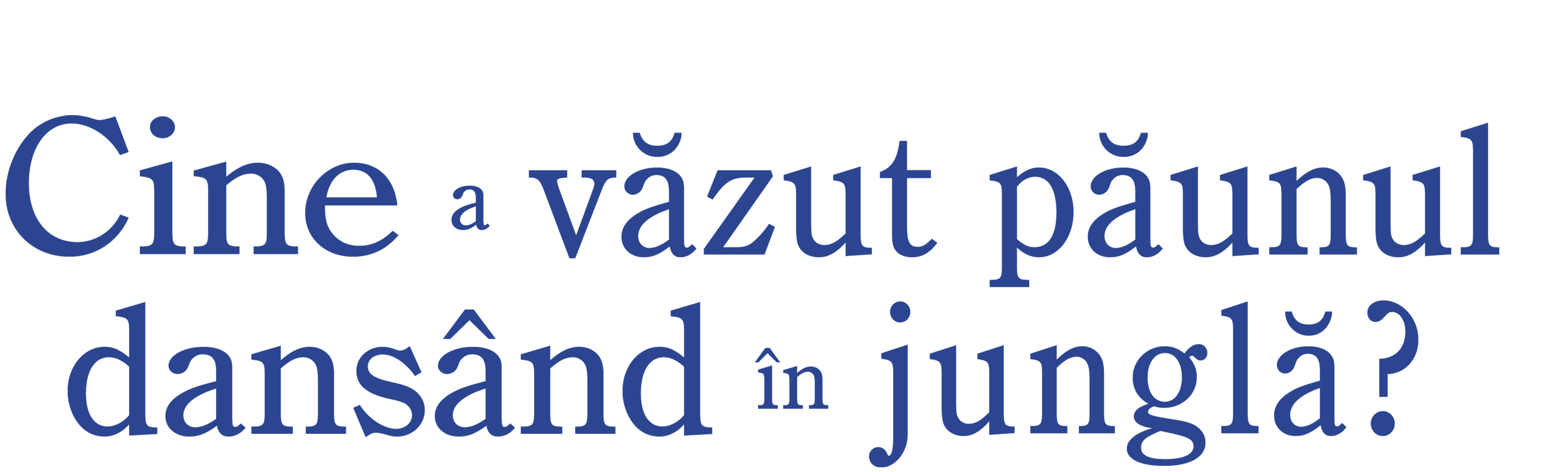 Cine a văzut păunul dansând în junglă?