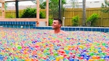 Swimming in Orbeez
