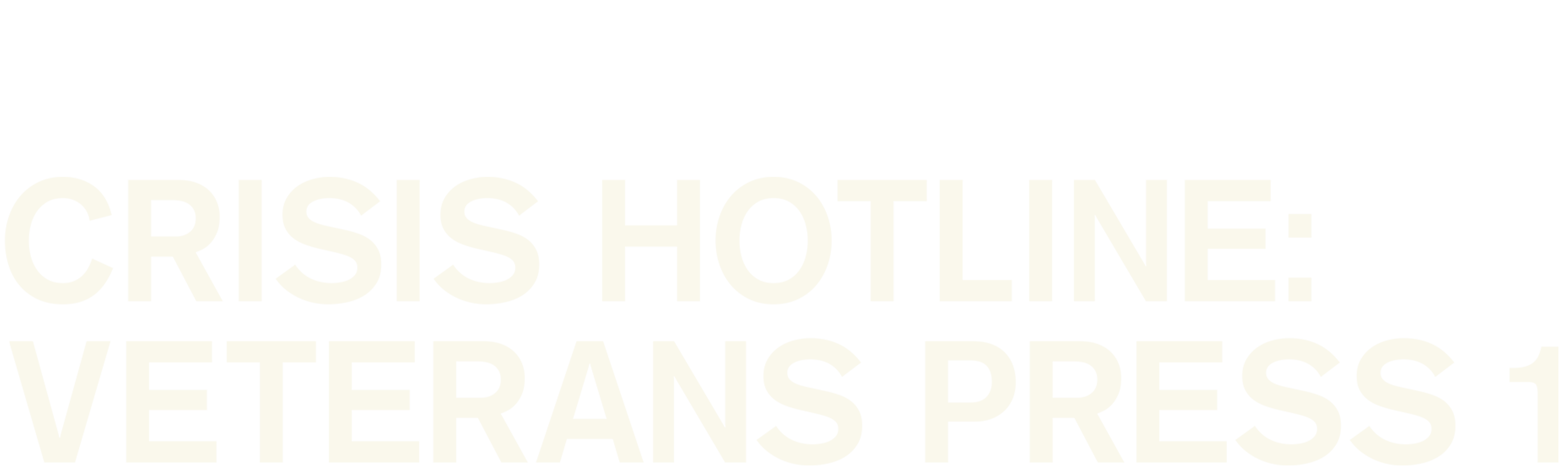 Crisis Hotline: Veterans Press 1