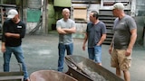 The Guys Use Items From A Foundry To Create A Custom Chair