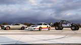SEMA Drag Race! '70 Mustang vs. Porsche 911 vs. Ultra Four Buggy - 2013
