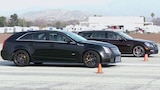 Super Wagon Drag Race! Cadillac CTS-V vs. Mercedes-Benz E63 AMG