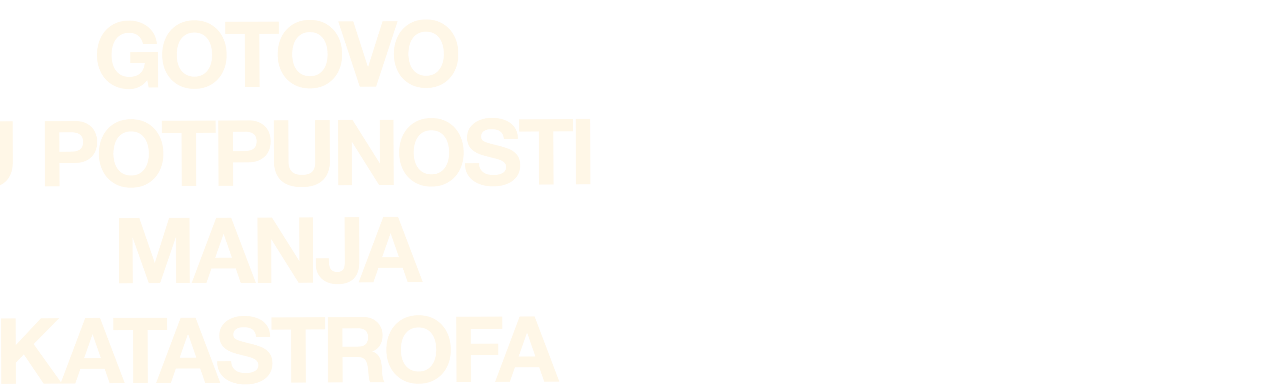 Gotovo u potpunosti manja katastrofa