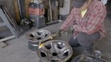 Removing the Chrome Cladding from Dodge Steel Wheels