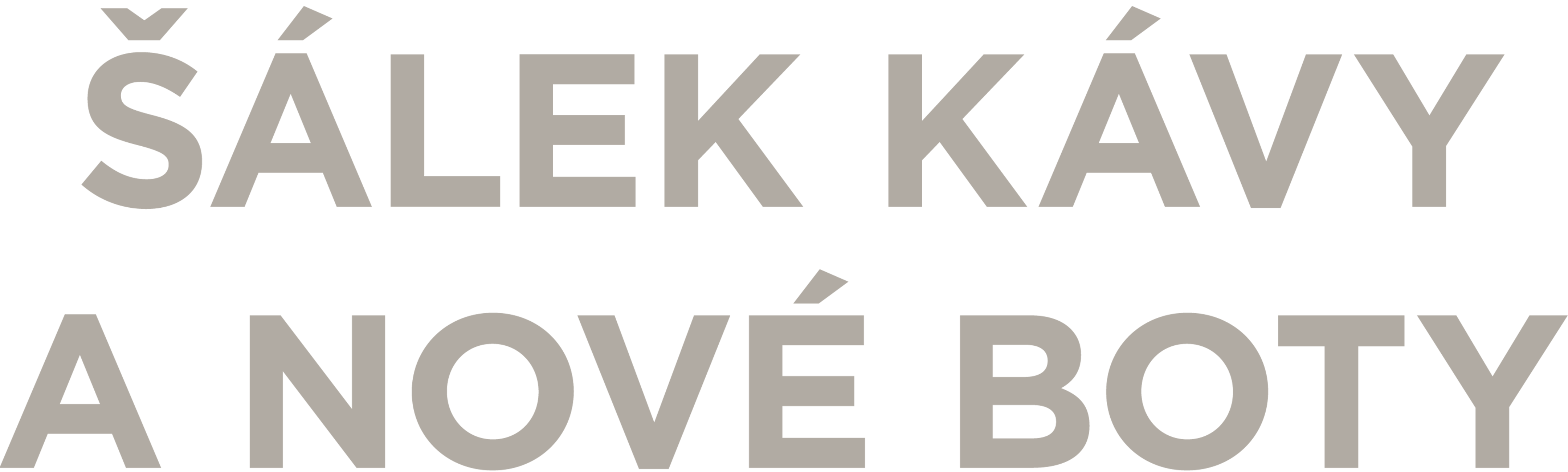 Šálek kávy a nové boty