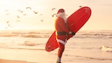 Surfing Santa