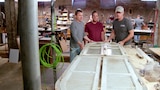 The Guys Break A Piece Of 300 Year-Old Glass While Making A Custom Table