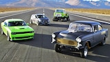 SEMA Drag Race: Hellcat vs Blasphemi vs Jeep FC vs Sonic! -- 2014 SEMA Week