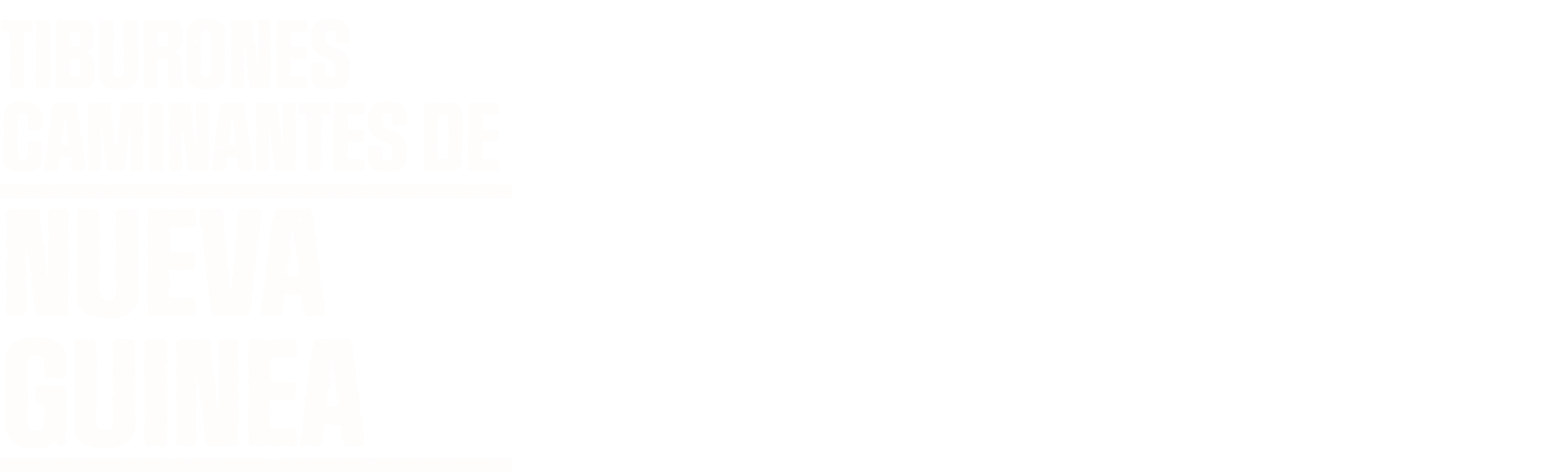 Tiburones caminantes de Nueva Guinea